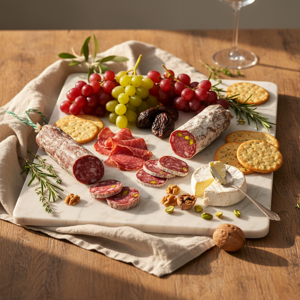 Lifestyle apéro saucisson pistache