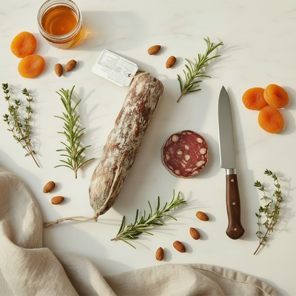 Saucisson Sec  à l'Amande boeuf et dinde  250g — Certifié Halal